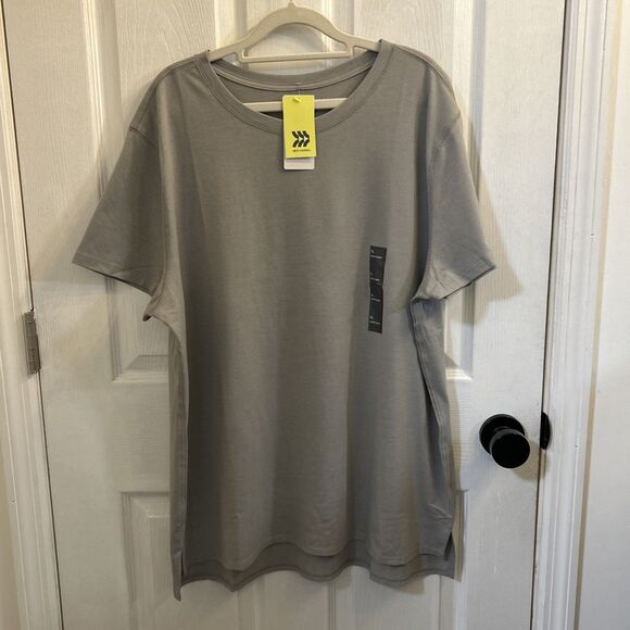NWT All In Motion Men's Short Sleeve Performance T-Shirt Gray Size XL - Picture 1 of 15